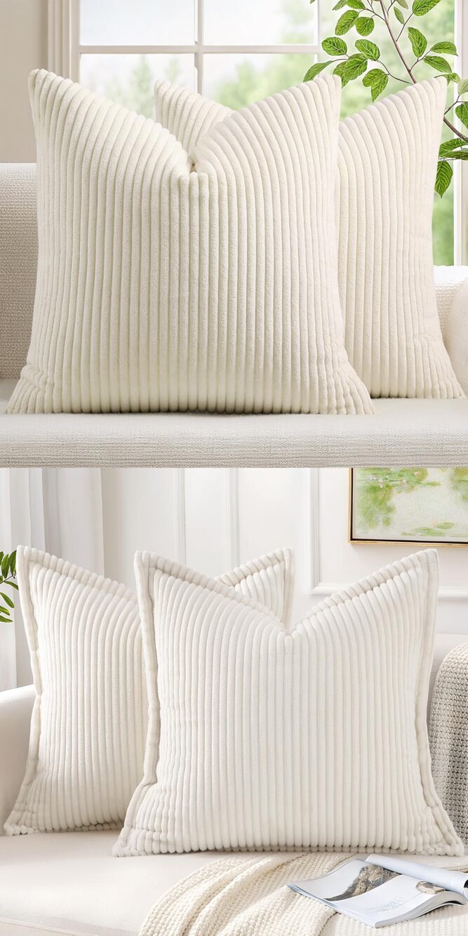5814 Corduroy Pillow Covers 18x18 and Corduroy Pillow Covers 18x18